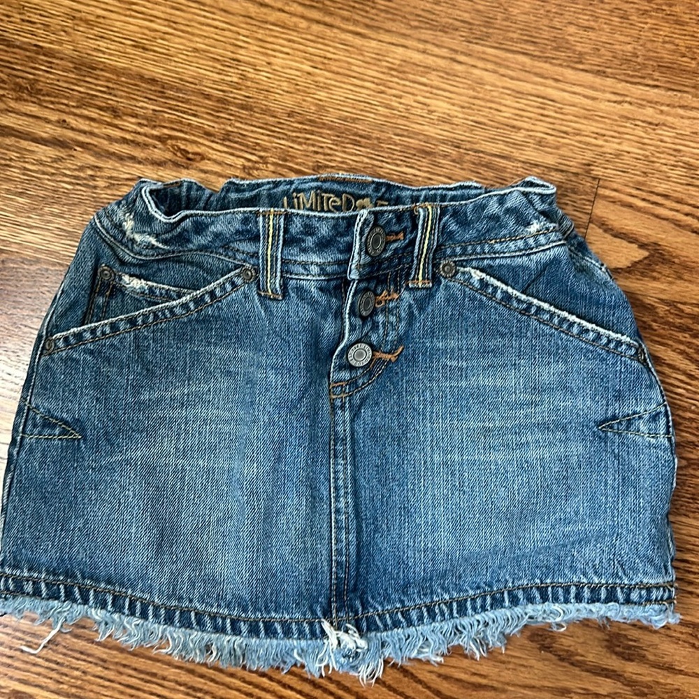 Limited Too Jean Skirt with Sparkly Pockets